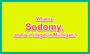 Are Michigan Sodomy Laws Illegal? What Is Sodomy?