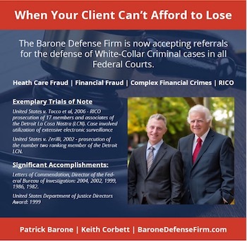 The Barone Defense Firm is now accepting referals