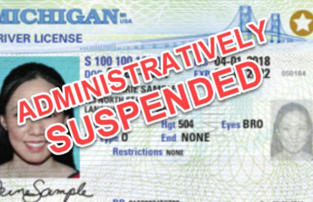 An arrest for MI DUI usually means thwe p;oicve took your license and you were handed a paper license. But your license can be suspended even before your criminal cases is over.