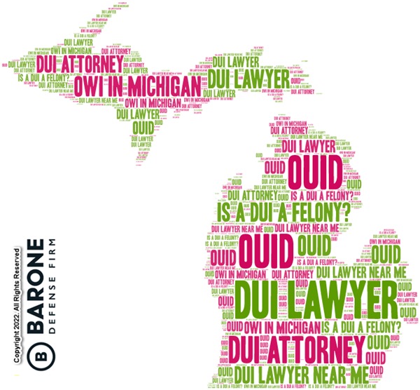 Michigan DUI defense lawyer Patrick Barone covers the upper peninsula and the lower peninsula. Mr. Barone and his man other criminal defense attorneys specialize in OWI and OWVI cases. This includes both misdemeanor OWI and felony operating while intoxicated cases.