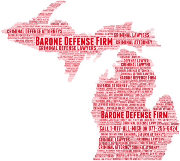 Few criminal defense legal firms in the state of Michigan travel the entire state to defend federal and state crimes. Barone Defense Firm has steadily built a team of seasoned professionals that cover the whole State, including the Upper Peninsula. By use of our toll free number, 877-255-6424, you automatically get immediate attention for your criminal matter. Call today, before your legal problem worsens, by delaying to retain legal counsel.